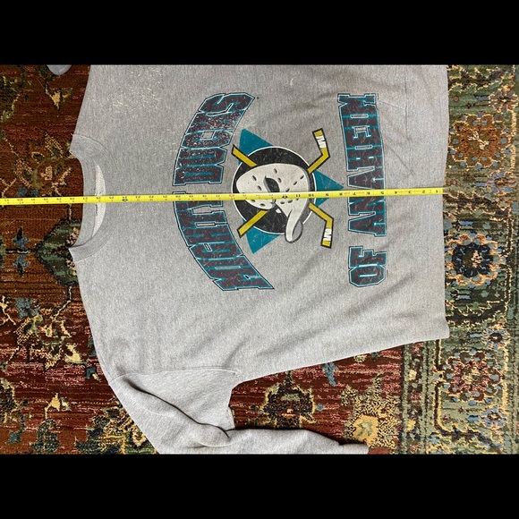 Vintage Anaheim Mighty Ducks crewneck sweatshirt retro throwback LA NHL Hockey - Picture 2 of 8